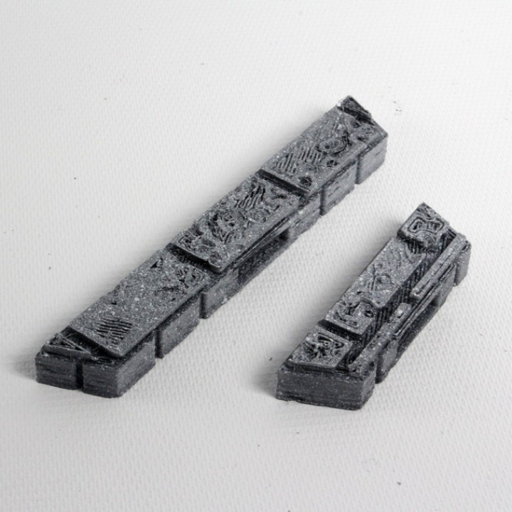 Tageschmiede Schnitt Stein openlock abgewinkelt endet Tischplatte Miniaturen Rollenspiel Terrain Fliese Verlies dnd Pfadfinder Fliesen 3D print model - Mito3D