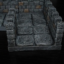 openforge edge crenelated corridor tabletop miniatures rpg terrain dungeon dnd pathfinder tiles 3d print model - Mito3D