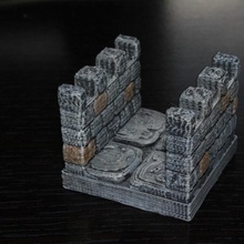 openforge crenelated corridor tabletop miniatures rpg terrain dungeon dnd pathfinder tiles 3d print model - Mito3D