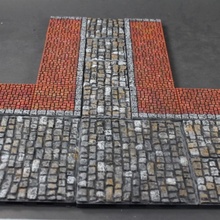 openforge cobblestone streets square pattern tabletop miniatures rpg street terrain tile dungeon dnd pathfinder tiles openforge2 3d print model - Mito3D