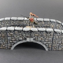 openlock pedra ponte tampo mesa miniaturas rpg terreno telha forja aberta masmorra dnd descobridor azulejos Frostgrave 3d print model - Mito3D