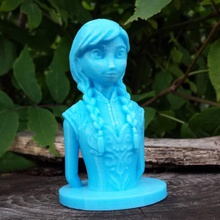 frozen anna bust fan art movie disney 3d print model - Mito3D