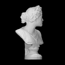 bust viktoria scan face head sculpture woman marble wreath 3d print model - Mito3D