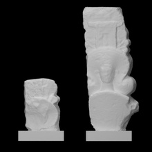hathoric capital scan sculpture fragment 3d print model - Mito3D