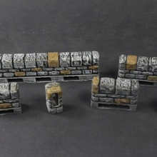 openlock dungeon stone primary walls tabletop miniatures rpg terrain tile openforge dnd pathfinder tiles 3d print model - Mito3D