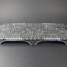 openlock stone bridge set 7 walls tabletop miniatures rpg terrain tile openforge dungeon dnd pathfinder tiles 3d print model - Mito3D
