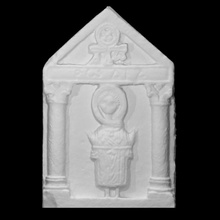 lápida sepulcral Rhodia escanear Egipto escultura caliza tumba alivio 3d print model - Mito3D