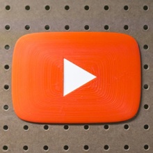 Youtube abspielen Taste Steckbrett Logo Ventilator Kunst Marke Symbol Video 3d print model - Mito3D