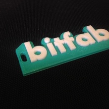 bitfab porte clés logo mode accessoires multi multicolore 3d print model - Mito3D