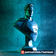 man steel bust fan art dc superman comics league justice 3 super-h ro kal-el supes man-of-steel man-of-tomorrow clark-kent 3d print model - Mito3D
