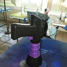 ASA negra Pato gás arma fogo ventilador arte desenho animado Disney Darkwingduck pistola 3d print model - Mito3D
