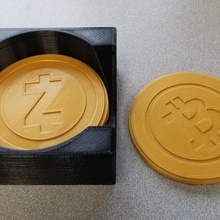 crypto coasters caddy & garden bitcoin 3d print model - Mito3D