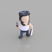 mini logan - wolverine toys & games cute figurine funny toy xmen comics wekster 3d print model - Mito3D