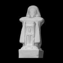 block statue general iupa scan egypt sculpture seated quartz theben thebes quartzite 3d print model - Mito3D
