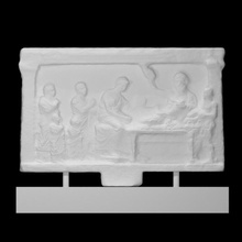 votive relief scan sculpture marble funerary 3d print model - Mito3D
