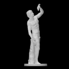fauno treno Bacco scansione uomo scultura statua marmo dionysos ubriaco dioniso 3d print model - Mito3D