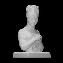 madame camier scan bust face head lady portrait sculpture woman young clay recamier berling 3d print model - Mito3D