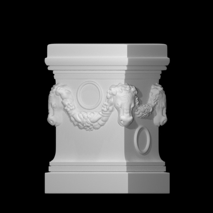 Altar Votiv Inschrift Kaiser Hadrian Scan Skulptur Marmor Fragment 3D print model - Mito3D