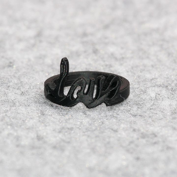 love ring jewellery 3D print model - Mito3D