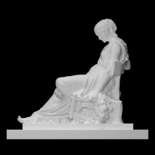 sappho scan figure rome sculpture statue woman marble sitting 3d print model - Mito3D