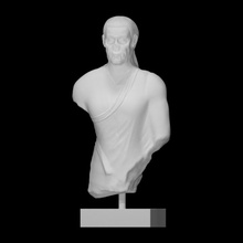 statue hor tutu analyse corps homme sculpture granit torse 3d print model - Mito3D