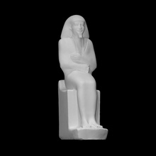 seated statue mentuemhat scan egypt man sculpture granite 3d print model - Mito3D