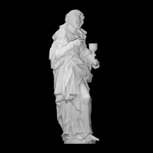 st John evangelista Varredura escultura estátua madeira religioso santo 3d print model - Mito3D