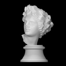 head young god scan face man portrait sculpture boy youth sanstone 3d print model - Mito3D
