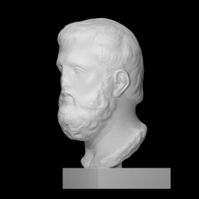 retrato sofocles Varredura grego cabeça homem romano escultura mármore QCOFOKLES 3d print model - Mito3D