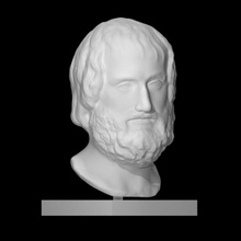 retrato euripides Varredura fracasso cara grego cabeça homem escultura barba escritor trágico 3d print model - Mito3D
