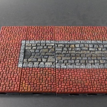 openforge cobblestone streets manholes curb tabletop miniatures rpg terrain tile dungeon dnd pathfinder tiles frostgrave openforge2 3d print model - Mito3D
