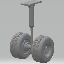 tren aterrizaje avion juguete 3d print model - Mito3D