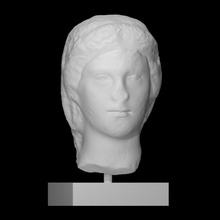 double portrait poetess sappho alkaios mytilene scan face head sculpture marble 3d print model - Mito3D