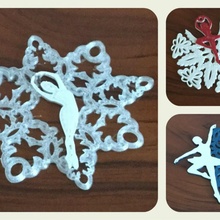 dancing snowflakes & garden christmas snowflake ballerina 3d printing tanyaakinora year ornament figureskaters 3d print model - Mito3D