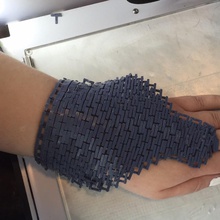 maglia bracciale connesso anello gioielli moda braccialetto mesh collegato 3d print model - Mito3D