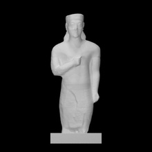 male statue rosettediadem scan body figure sculpture limestone diadem nikosia 3d print model - Mito3D
