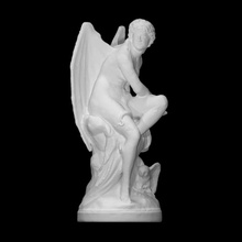 sorcière analyse corps femelle figure hibou sculpture marbre 3d print model - Mito3D