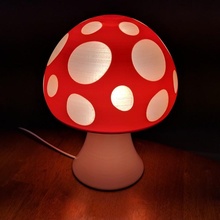 glowing mushroom lamp & garden led glow glowinthedark 3d print model - Mito3D