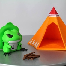 travel frog tent toys & games 86duino 3d print model - Mito3D
