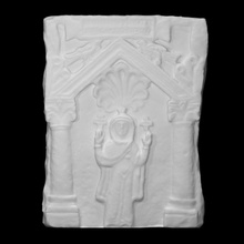tombstone theodora scan sculpture woman limestone relief praying deceased 3d print model - Mito3D