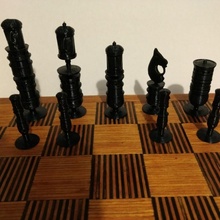 mexican pulpit faces chess set board games 3d print model - Mito3D