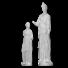 marble funerary statue maiden girl scan figure greek sculpture woman figures 3d print model - Mito3D