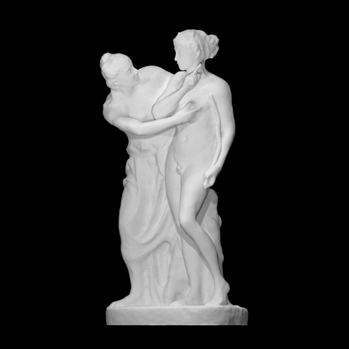 cupid psyche scan ancient figure greek mythology sculpture marble couple eros group 3D print model - Mito3D