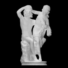 satyr nymph scan figure sculpture marble couple lovers faun 3d print model - Mito3D