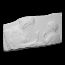 grave relief mother daughter scan greece marble family 3d print model - Mito3D