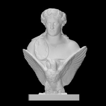 napoleon bonaparte scan bird bust eagle man sculpture marble emperor classicism 3d print model - Mito3D