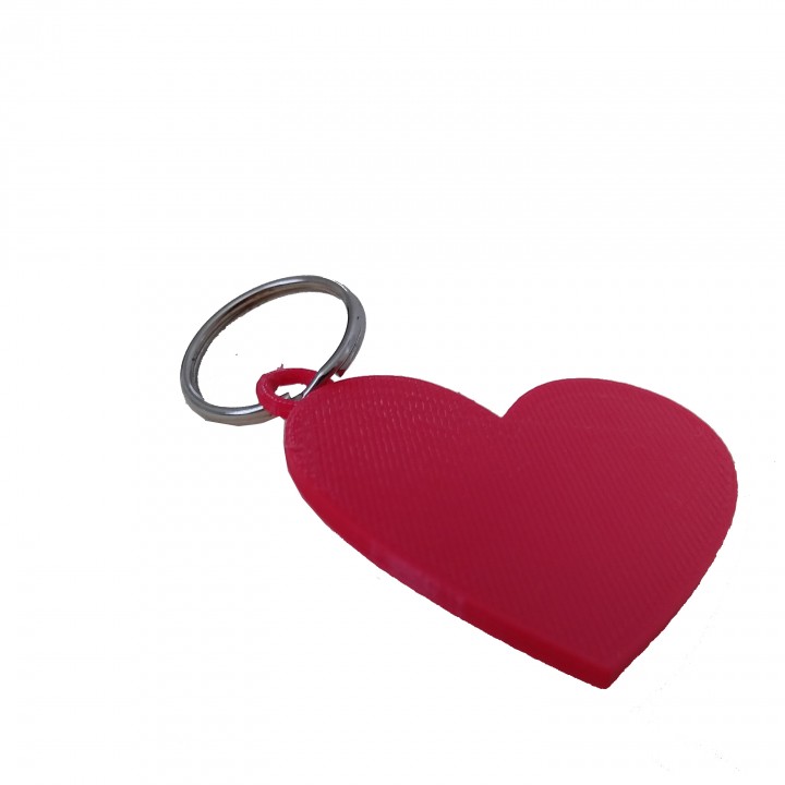 heart key chain 3D print model - Mito3D