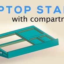 ordenador portátil estante soporte compartimentos artilugio electrónica macbook 3d print model - Mito3D