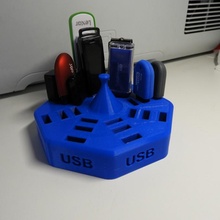 USB Halter Unterstützung Gadgets Elektronik 3d print model - Mito3D