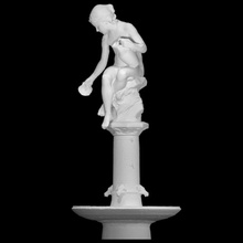 femme fontaine scansione mitologia reale conchiglia vaso acqua donna bronzo parco 3dprint Fontana 3dscan ottone 3d print model - Mito3D